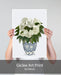 Chinoiserie Peonies White, Blue Vase, Art Print | Print 18x24inch
