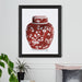 Chinoiserie Cherry Blossom Ginger Jar, Red, Art Print | Print 14x11inch
