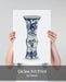 Chinoiserie Vase Dancer Blue, Art Print | Print 18x24inch