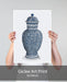 Chinoiserie Vase Flower Spiral Blue, Art Print | Print 18x24inch