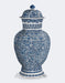 Chinoiserie Vase Flower Spiral Blue, Art Print | FabFunky