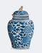 Chinoiserie Vase Golden Lion Blue, Art Print | FabFunky