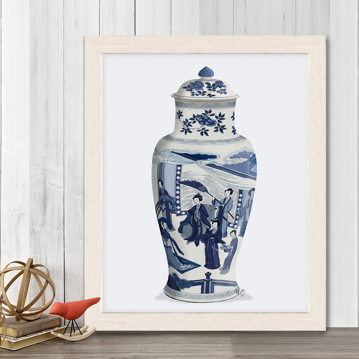 Chinoiserie Vase Queen Blue, Art Print | Print 14x11inch
