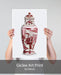 Chinoiserie Vase Queen Red, Art Print | Print 18x24inch
