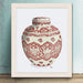 Chinoiserie Vase Symbol Red, Art Print | Print 14x11inch