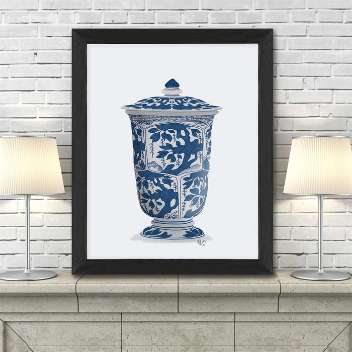 Chinoiserie Vase Tree Blue, Art Print | Print 14x11inch