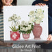 Chinoiserie Flower Trio 1, Red, Art Print | Print 18x24inch