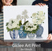 Chinoiserie Flower Quartet 1, Blue, Art Print | Print 18x24inch