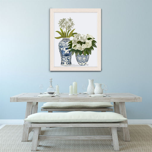 Chinoiserie Flower Duo 2, Blue, Art Print | Print 14x11inch