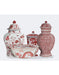 Chinoiserie Vase Quartet 3, Red, Art Print | FabFunky
