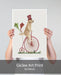 Golden Retriever on Penny Farthing, Dog Art Print, Wall art | Print 18x24inch