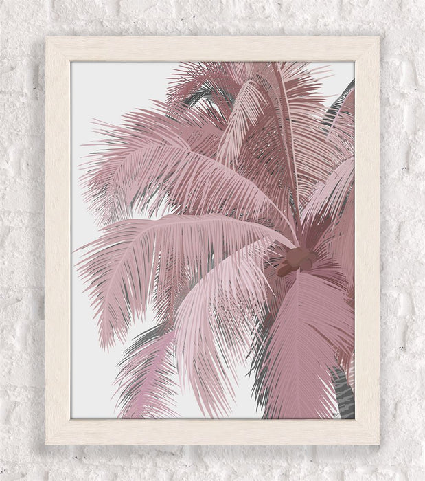 Boho Beach Dusky Palm 2, Nautical print, Coastal art
