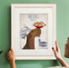 Airedale Pasta Cream, Dog Art Print, Wall art | Print 14x11inch