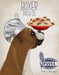 Boxer Pasta Cream, Dog Art Print, Wall art | FabFunky