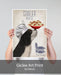 Cavalier Spaniel Black White Pasta Cream, Dog Art Print, Wall art | Print 18x24inch