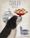 Cavalier Spaniel Black White Pasta Cream, Dog Art Print, Wall art | FabFunky