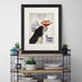 Cavalier Spaniel Black White Pasta Cream, Dog Art Print, Wall art | Print 14x11inch