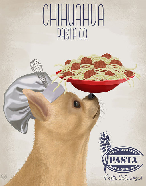 Chihuahua Fawn Pasta Cream, Dog Art Print, Wall art | FabFunky