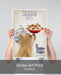 Chihuahua Long Haired Pasta Cream, Dog Art Print, Wall art | Print 18x24inch