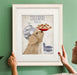 Cockapoo Blonde Pasta Cream, Dog Art Print, Wall art | Print 14x11inch