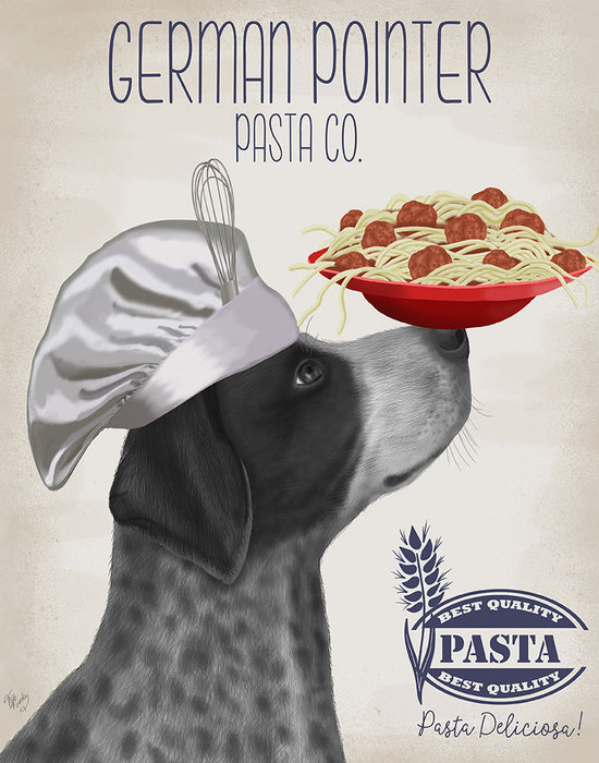 German Pointer Black Pasta Cream, Dog Art Print, Wall art | FabFunky