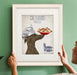 Greyhound Brindle Pasta Cream, Dog Art Print, Wall art | Print 14x11inch