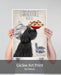 Labradoodle Black Pasta Cream, Dog Art Print, Wall art | Print 18x24inch