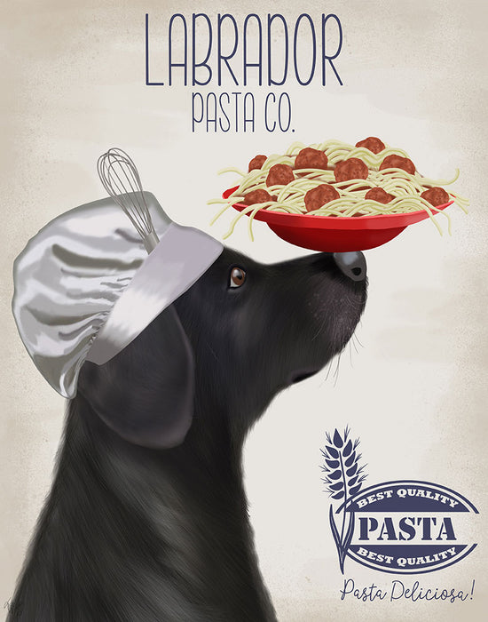 Labrador Black Pasta Cream, Dog Art Print, Wall art | FabFunky