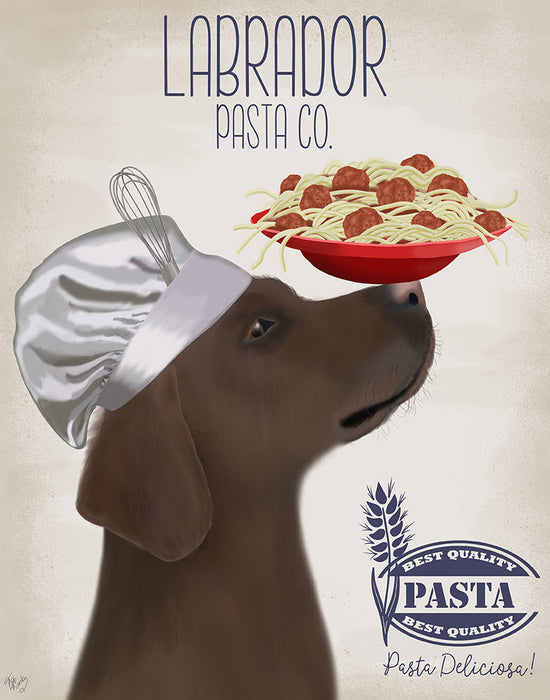 Labrador Brown Pasta Cream, Dog Art Print, Wall art | FabFunky