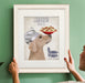 Labrador Yellow Pasta Cream, Dog Art Print, Wall art | Print 14x11inch