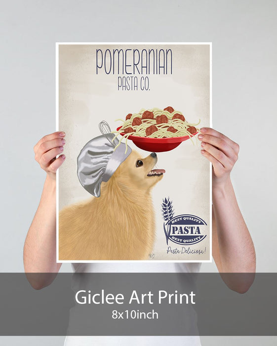 Pomeranian Pasta Cream, Dog Art Print, Wall art | Print 18x24inch