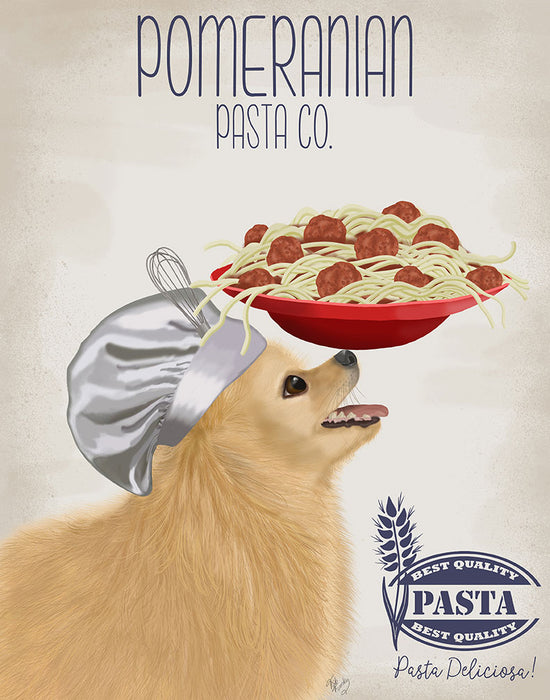 Pomeranian Pasta Cream, Dog Art Print, Wall art | FabFunky