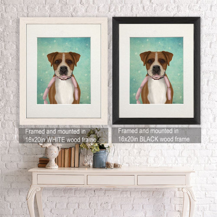 Boxer Sausages, Dog Art Print, Wall Art | Canvas 18x24inch