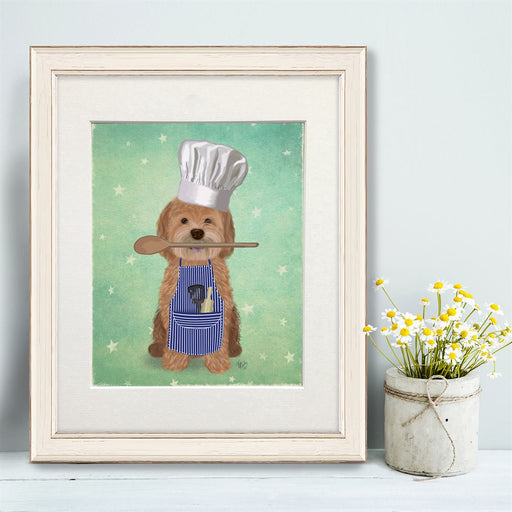 Cockapoo Chef, Dog Art Print, Wall Art | Print 8x10inch