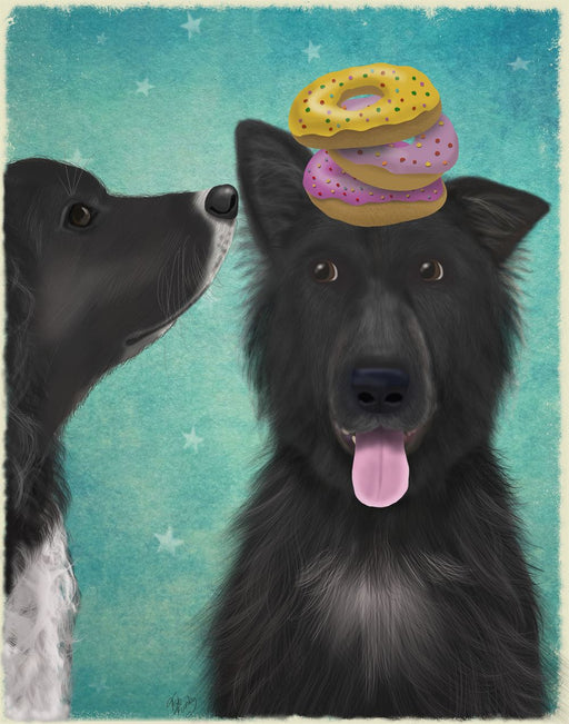 Groenendael Donut Thief, Dog Art Print, Wall Art | FabFunky