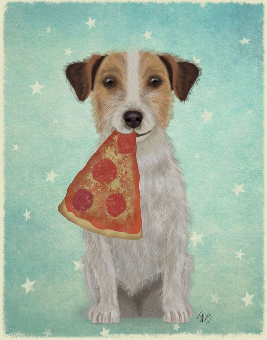 Jack Russell Pizza, Dog Art Print, Wall Art | FabFunky