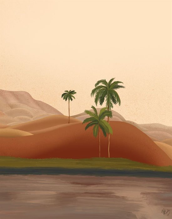 Palm Oasis 2 Tropical Art Print
