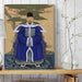 Emperor 1 Blue in Garden, Art Print, Wall Art | Framed Black