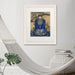 Empress 1 Blue in Garden, Art Print, Wall Art | Print 24x36inch