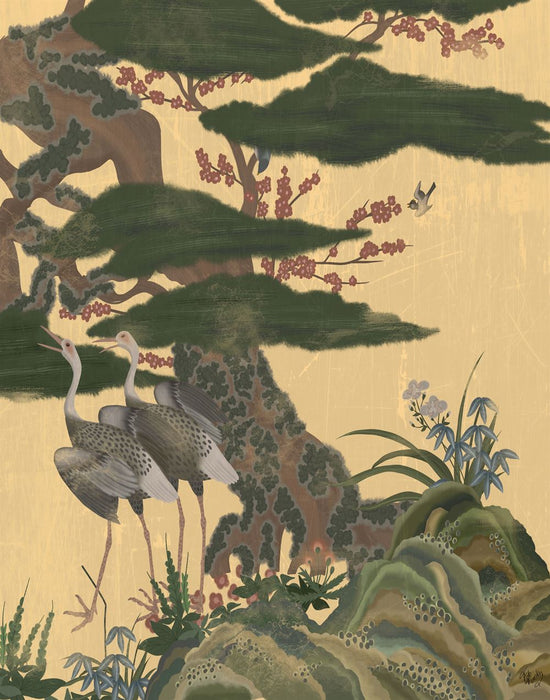 Crane Garden 1, Art Print, Wall Art | FabFunky