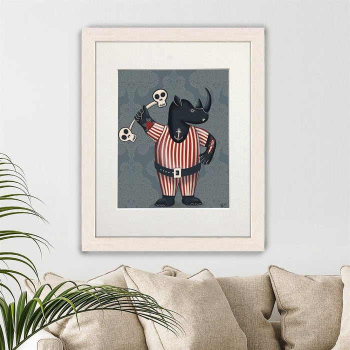 Rhino Strongman, Art Print, Wall Art | Print 8x10inch