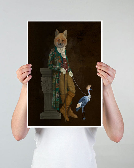 Matthias Winthrop Fox and Crane Limited Edition, Fine Art Print | Ltd Ed Canvas 18x24inch