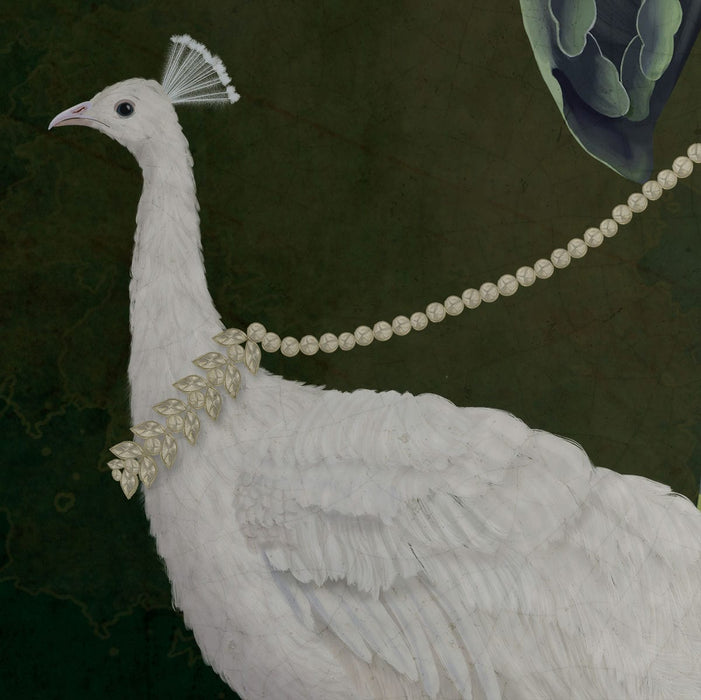 Ophelia Dolton Hare and White Peacock Limited Edition, Fine Art Print | Ltd Ed Oxford Framed 16x20inch