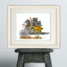 Raccoon & Wheelbarrow, Art Print, Canvas, Wall Art | Print 14x11inch