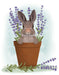 Bunny Rabbit In Lavender Pot, Art Print, Canvas, Wall Art | FabFunky