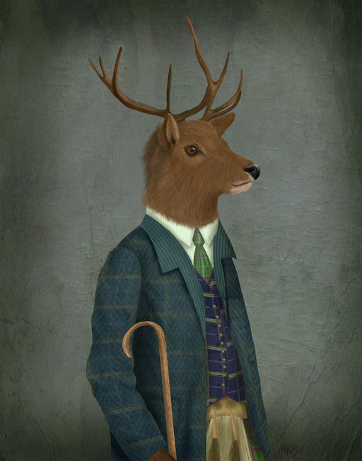 Scottish Deer Alistair McStag, Portrait, Art Print, Canvas, Wall Art | FabFunky
