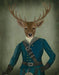 Scottish Deer Laird Tam OShunter, Portrait, Art Print, Canvas, Wall Art | FabFunky