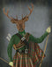Scottish Deer Major Malcolm, Portrait, Art Print, Canvas, Wall Art | FabFunky