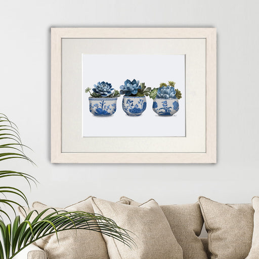 Echeveria Group 1,Chinoiserie Art Print, Canvas art | Print 14x11inch