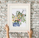 Ginger Jar with Wildflowers 2, Chinoiserie Art Print, Canvas art | Print 14x11inch